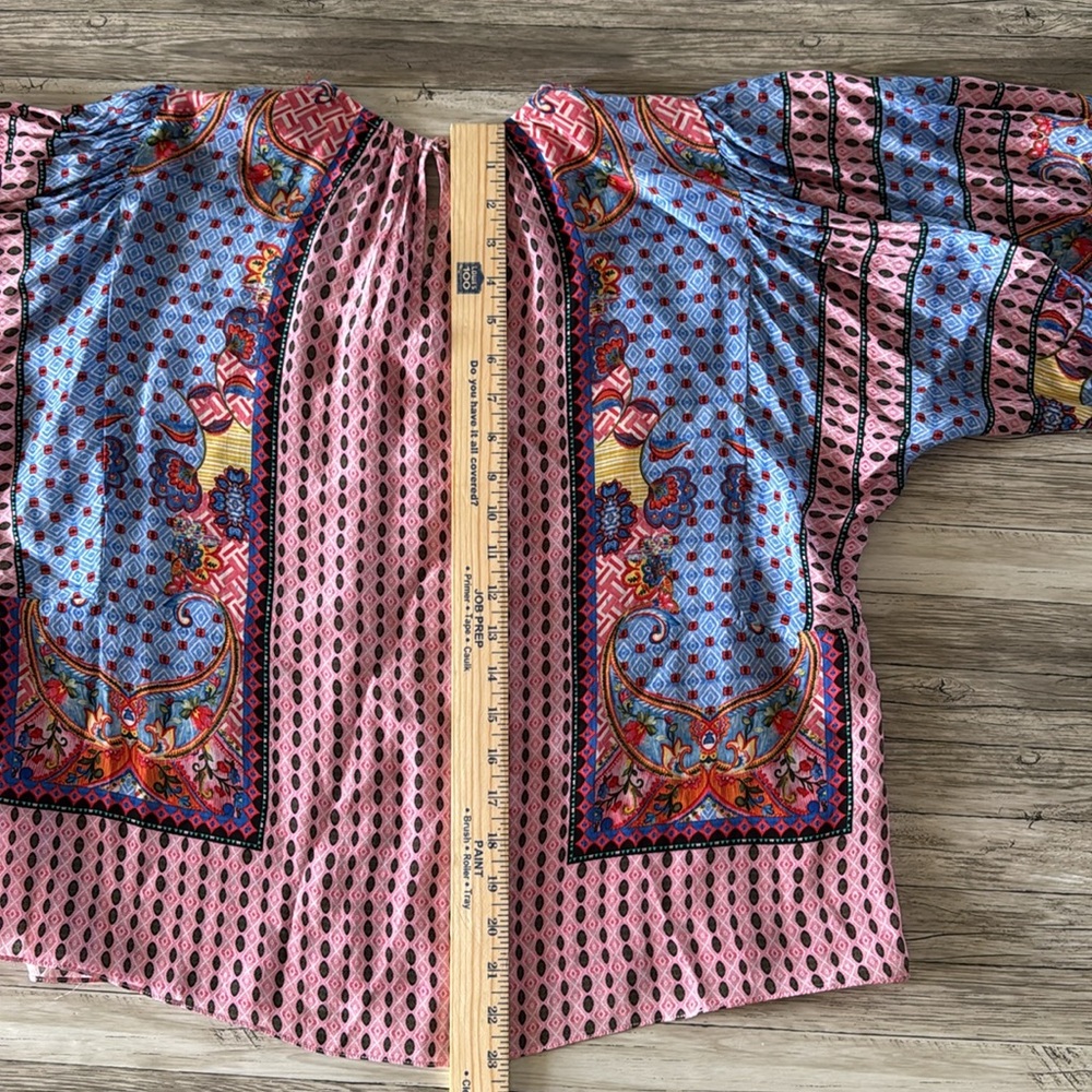 BHANUNI by JYOTI Emilia Beaded Peasant Blouse Shirt Boho Current $176 Current - Picture 13 of 16